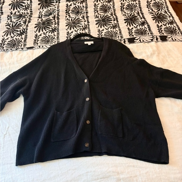 J. Crew Women's V-neck Cardigan - Cotton Blend, Size 2X - Picture 3 of 4